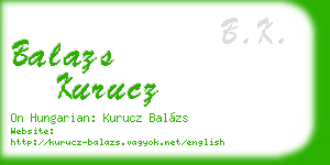 balazs kurucz business card