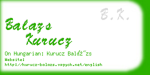 balazs kurucz business card